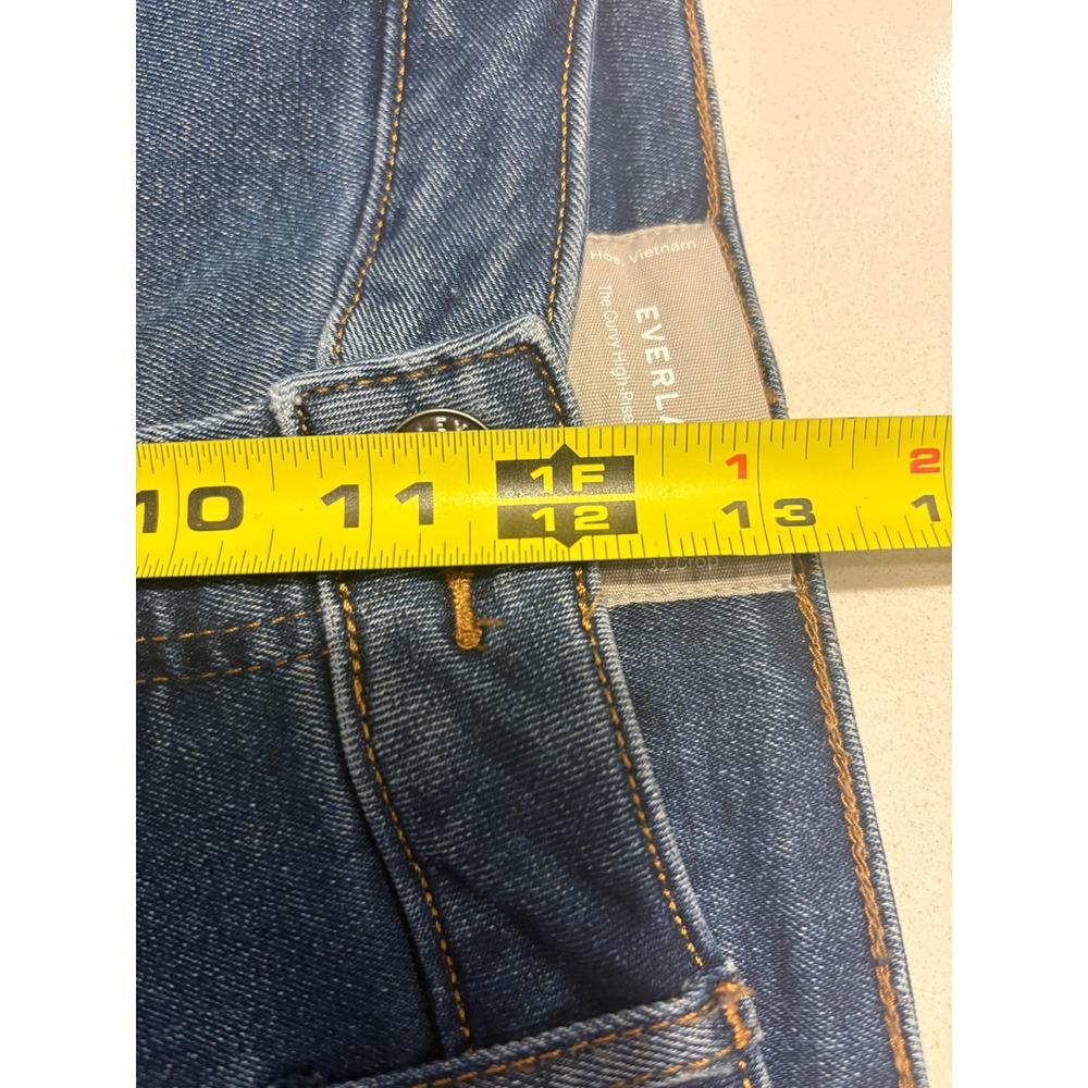Everlane Curvy High-Rise Skinny Jean Blue Denim Crop 32 PP2321200487 - Picture 10 of 11